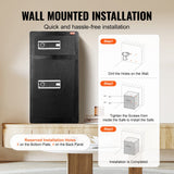 Iseo Safe Box, 7.2 cu.ft, Double Door, Key and Digital Lock