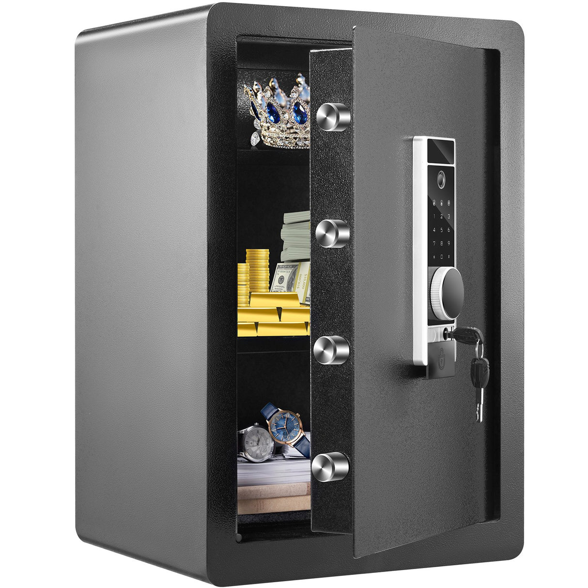 Riva steel home safe with fingerprint reader and digital keypad