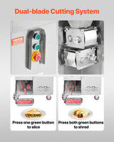 Front view of the commercial electric meat cutting machine
