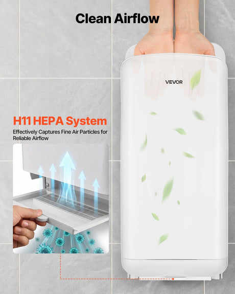 Hand dryer dual side airflow outlets