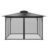 Dimension diagram of the 3.4 x 3.4 x 2.26 m gazebo replacement netting