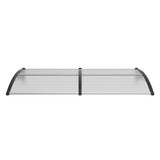 VEVOR Window Door Awning Canopy 965 x 1987 mm, UPF 50+ Polycarbonate Entry Door Outdoor Window Awning Exterior, Front Door Overhang Awning for Sun Shutter, UV, Rain, Snow Protection, Hollow Sheet