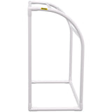 VEVOR 5-Bar Milky White Freestanding Pool Towel Rack — PVC Curved, 8 Clips, Mesh Bag — Allure Home Collections