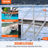 Ericeira Pool Ladder, 4 Step Adjustable Aluminium