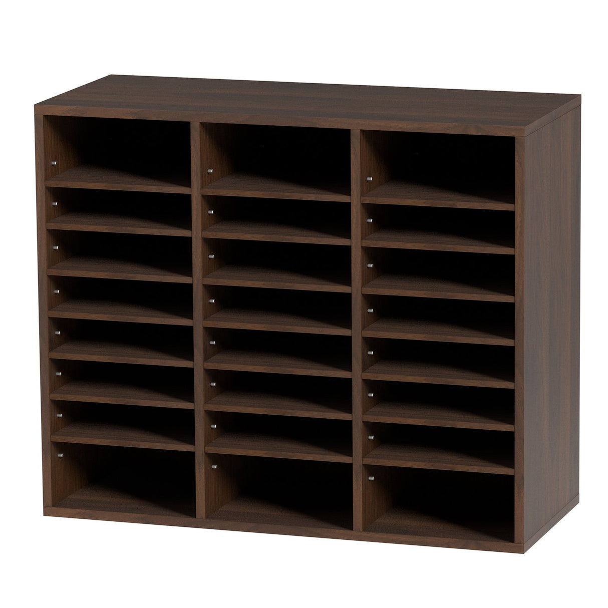 Kent Town 24 Compartment Literature Organiser Shelf, Brown