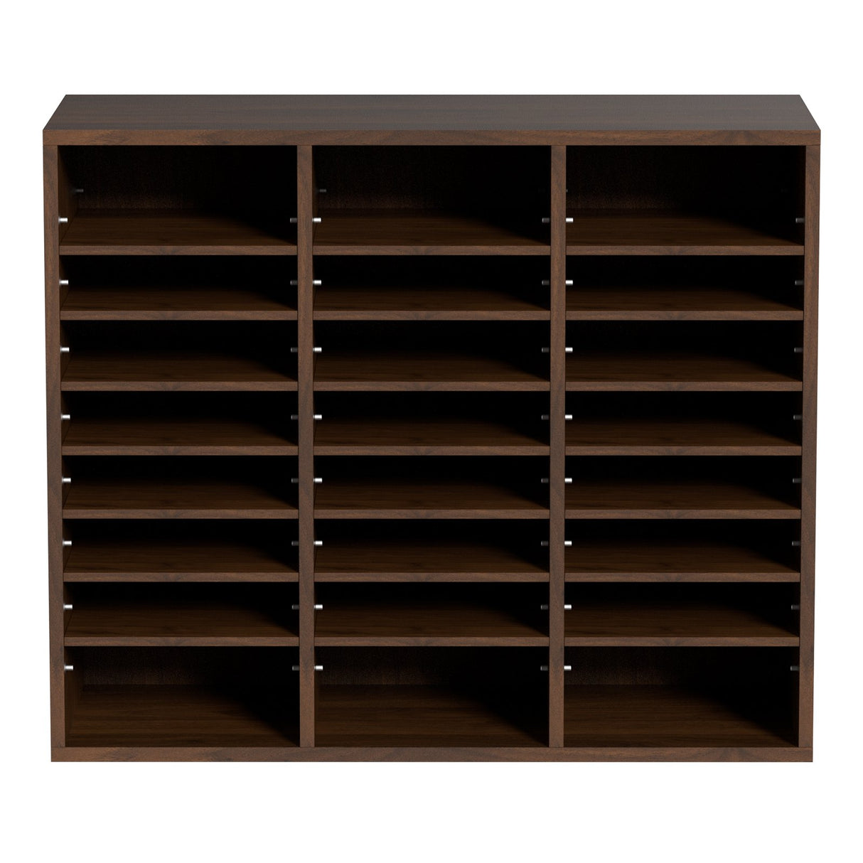 Kent Town 24 Compartment Literature Organiser Shelf, Brown