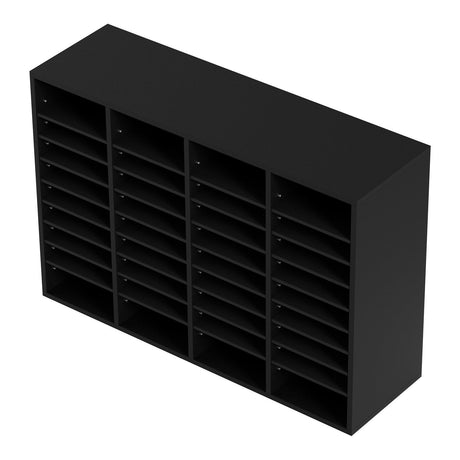 Dulwich 36 Compartment Literature Organiser Shelf, Black