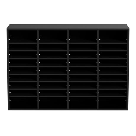 Dulwich 36 Compartment Literature Organiser Shelf, Black