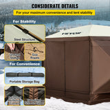 Two sided zipper on the camping gazebo door