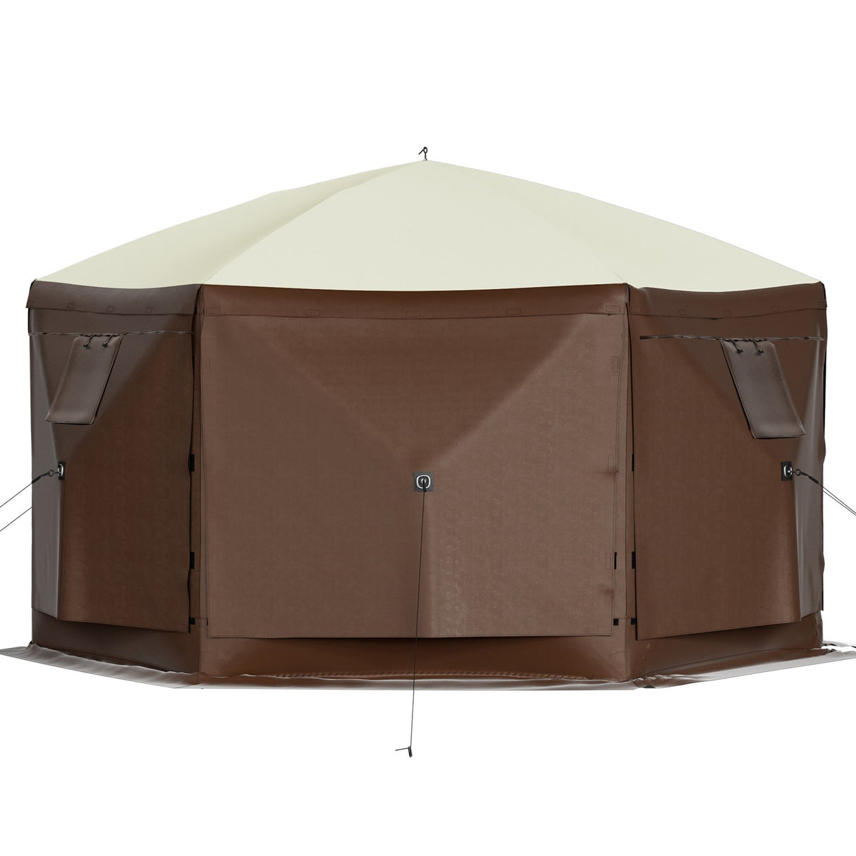 Dimension diagram of the 3 x 3 m six sided camping gazebo