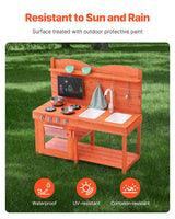 Wooden outdoor mud kitchen play set