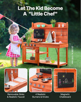 Mud kitchen with sinks and faucet