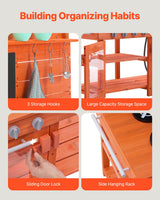 Mud kitchen storage shelves and cabinets