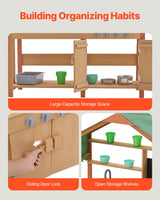Wooden mud kitchen removable sink detail