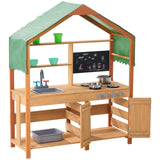 Wooden mud kitchen outdoor pretend play set