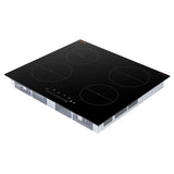 Dimensions of the 61 cm wide four zone induction cooktop