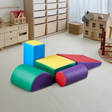 Five piece foam climbing blocks set for toddlers