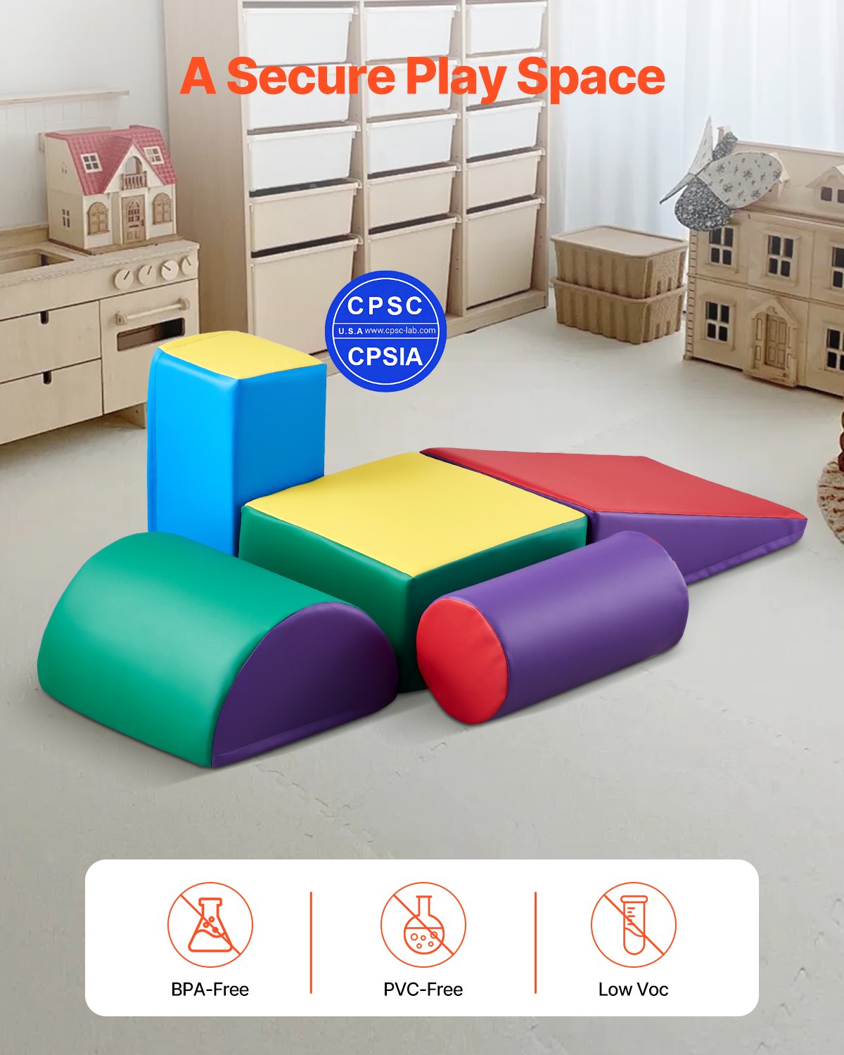 Foam blocks with Velcro connections