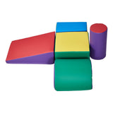 Five piece soft foam climbing block set detail
