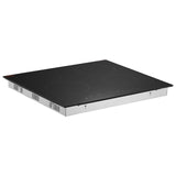 Built in four zone electric ceramic cooktop with black glass surface
