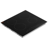 Overall panel dimensions diagram for the 59 x 52 cm cooktop