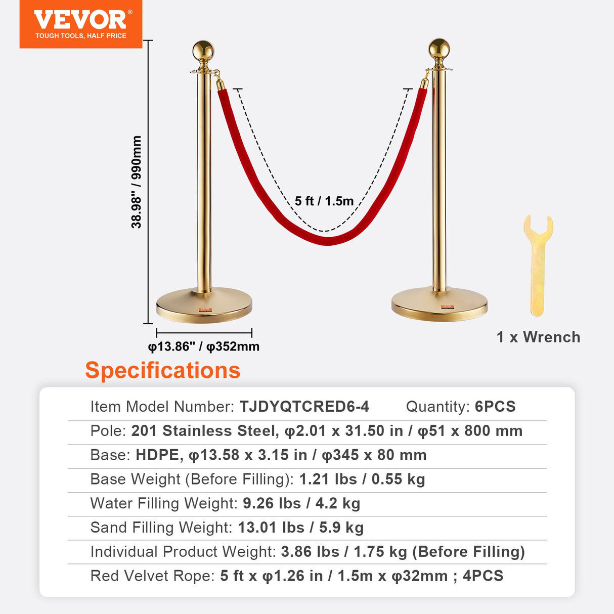 Crowd control stanchion set with red velvet rope