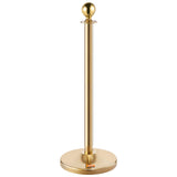 Crowd control stanchion set with red velvet rope