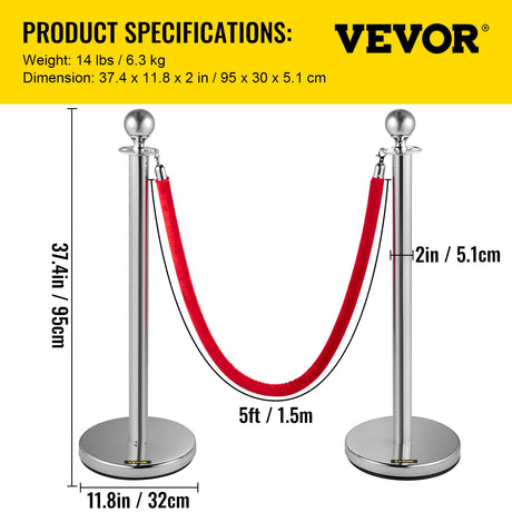 Velvet rope hook attachment
