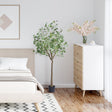 Petang green artificial eucalyptus potted tree 152cm with anti tip base in a hallway