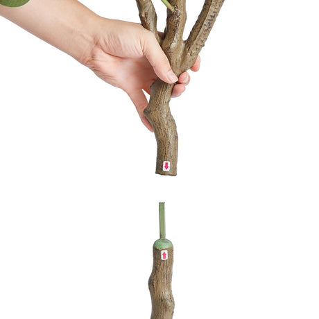Artificial eucalyptus tree branch and stem close-up detail — Allure Home Collections