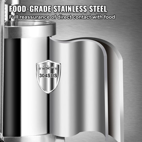 Sausage stuffer crank handle and piston mechanism