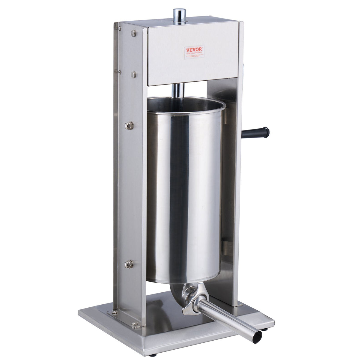 Vertical manual sausage stuffer, 15 L, in 304 stainless steel with dual speed crank