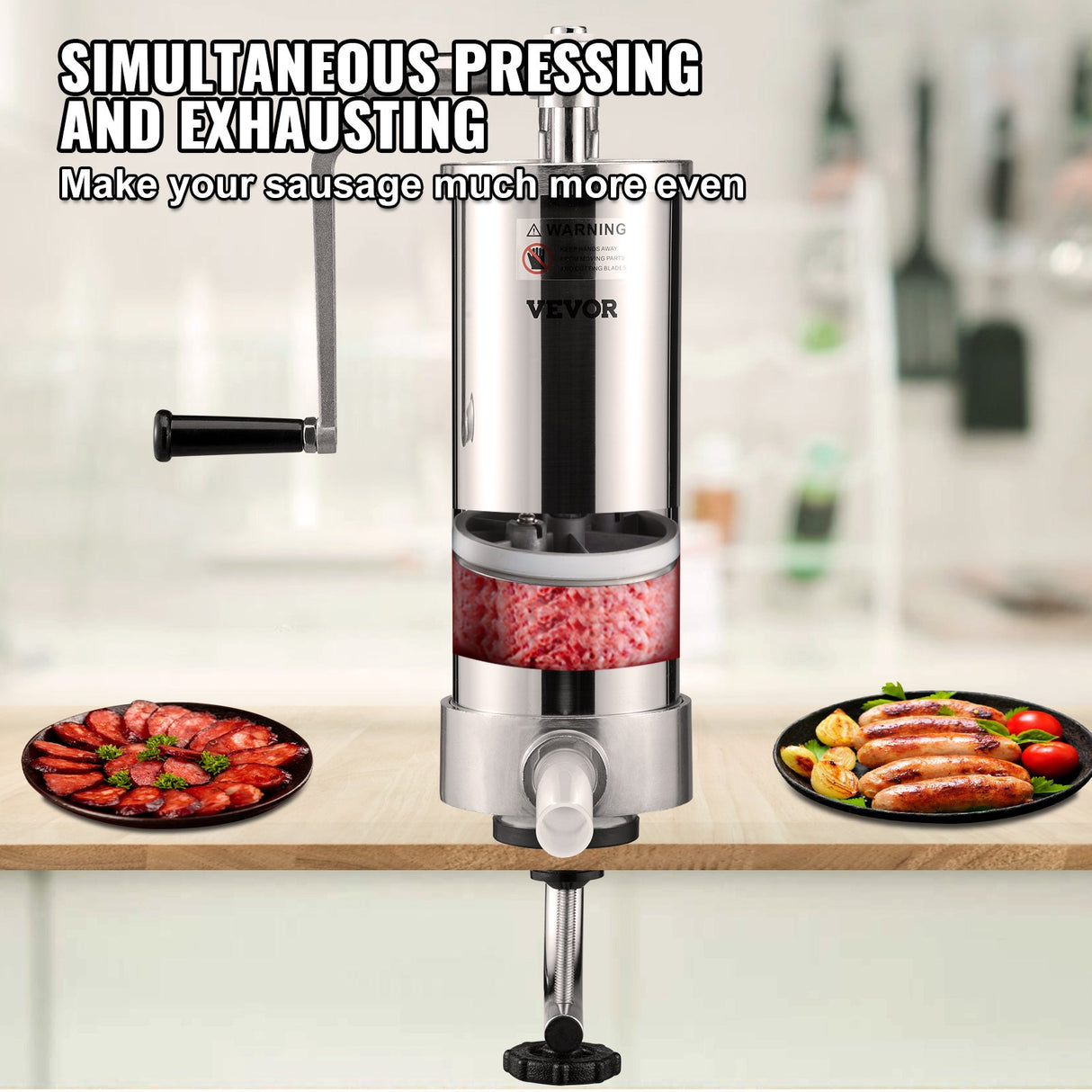 Air release valve on the 3 L sausage stuffer cylinder
