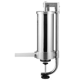 Sausage stuffer supplied with three stainless steel tubes