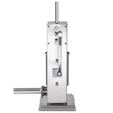 Sausage stuffer supplied with four stainless steel filling tubes
