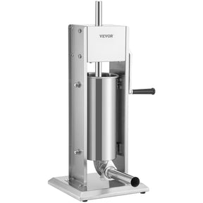 Vertical sausage stuffer with 5 L stainless steel cylinder