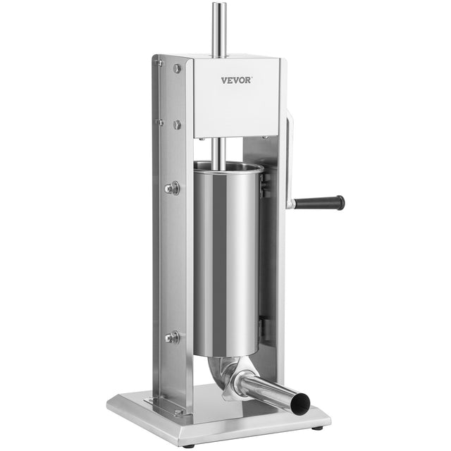 Vertical sausage stuffer with 5 L stainless steel cylinder