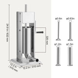 Stainless steel cylinder loaded with seasoned mince