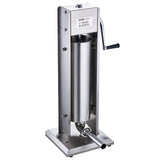 Vertical manual sausage stuffer, 7 L, in 304 stainless steel with dual speed crank