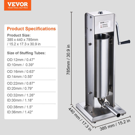 Base and feet of the vertical stainless steel sausage stuffer