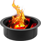 Middleton 106cm steel fire pit ring liner for a DIY backyard fire pit