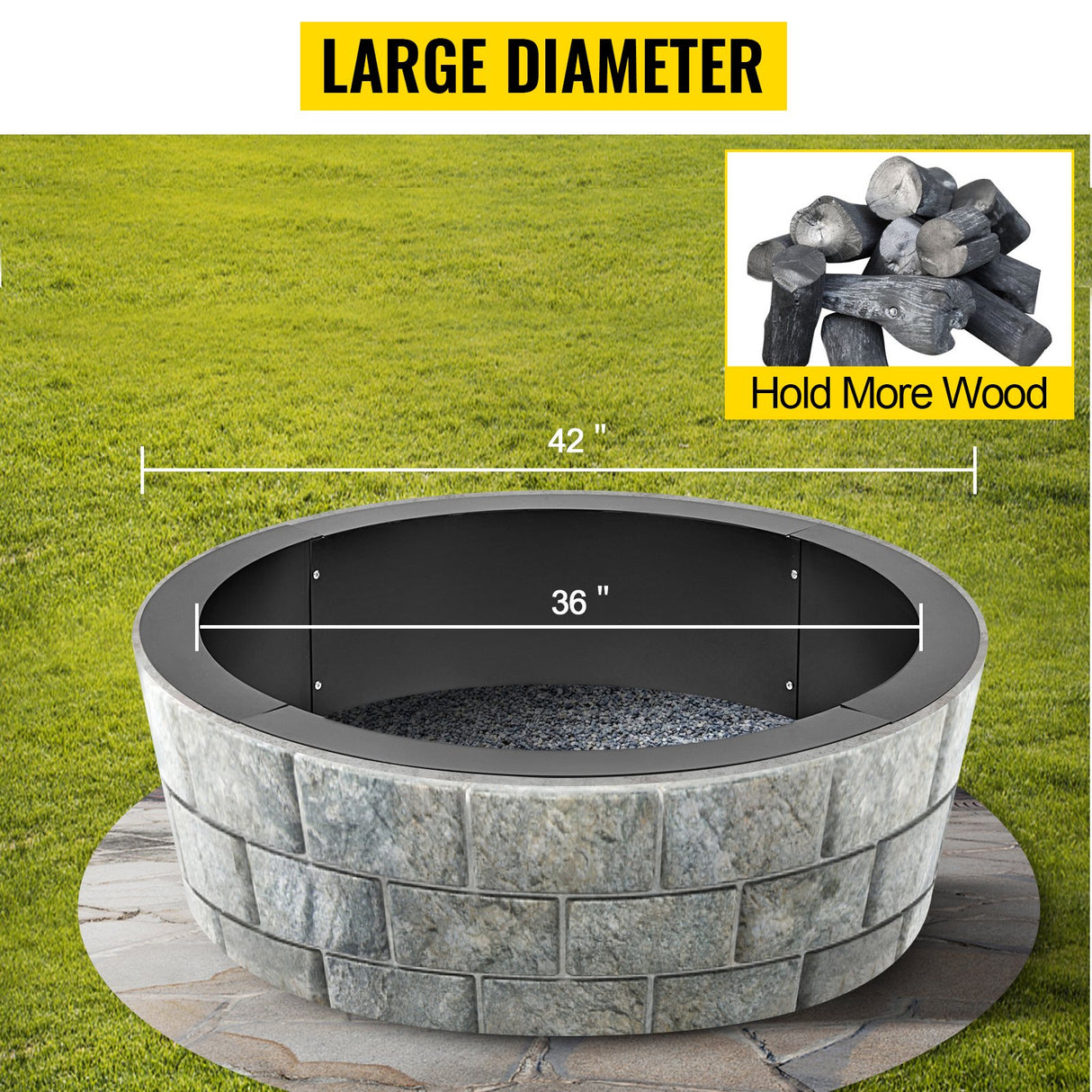 Middleton Fire Pit Ring, 106cm Steel
