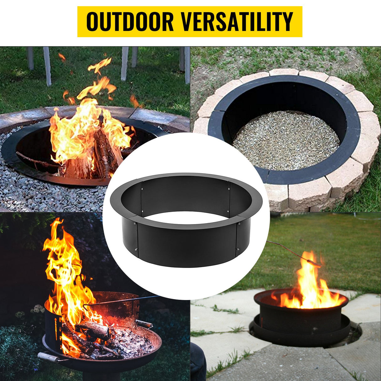 Middleton Fire Pit Ring, 106cm Steel