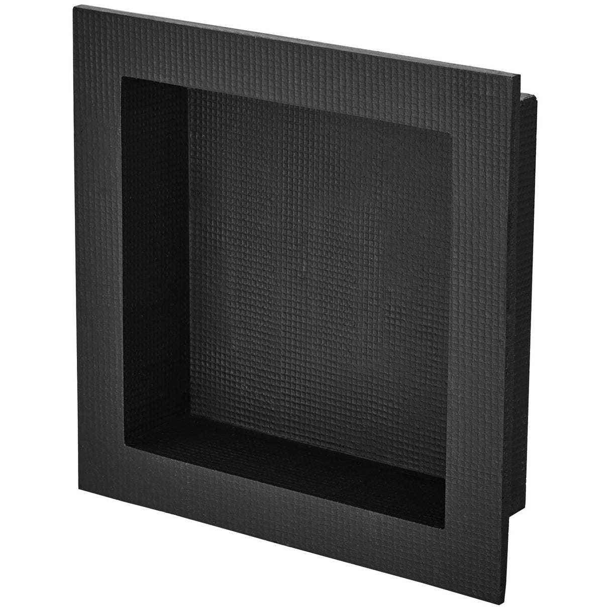 Recessed ready-to-tile shower niche, black, 40 x 40 cm single shelf