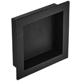 Recessed ready-to-tile shower niche, black, 40 x 40 cm single shelf