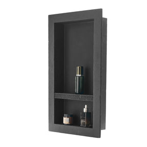 Recessed ready-to-tile double shelf shower niche, 40 x 71 cm