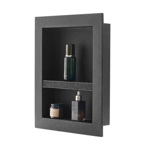 Recessed ready-to-tile double shelf shower niche, 40 x 50 cm