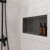 Recessed ready-to-tile double shelf shower niche, 40 x 50 cm