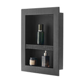 Recessed ready-to-tile double shelf shower niche, 40 x 50 cm