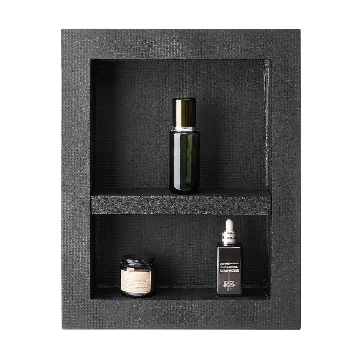 Recessed ready-to-tile double shelf shower niche, 40 x 50 cm